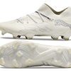 Chuteira Campo Puma Future 7 FG Branca e Prata "Eclipse Pack"