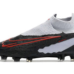 Chuteira Campo Nike Phantom GX DF Elite FG Branca, Preta e Vermelha