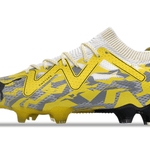 Chuteira Campo Puma Future Ultimate FG Amarela e Cinza "Voltage Pack"
