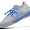Chuteira Futsal Puma Future Z 1.3 IC Prata e Azul "Neymar Rare"