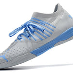 Chuteira Futsal Puma Future Z 1.3 IC Prata e Azul "Neymar Rare"