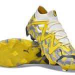 Chuteira Campo Puma Future Ultimate FG Amarela e Cinza "Voltage Pack"