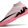 Chuteira Society Nike Air Zoom Mercurial Superfly 9 Elite TF Rosa e Preto "Mad Brilliance Pack"