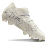 Chuteira Campo Puma Future 7 FG Branca e Prata "Eclipse Pack"