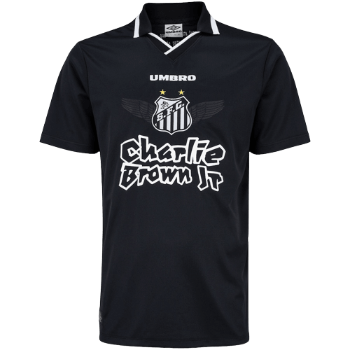 Camisa marginal alada de Santos Charlie Brown Jr. - Negra