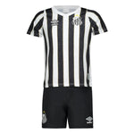 Conjunto infantil Santos II 24/25 - Blanco y negro