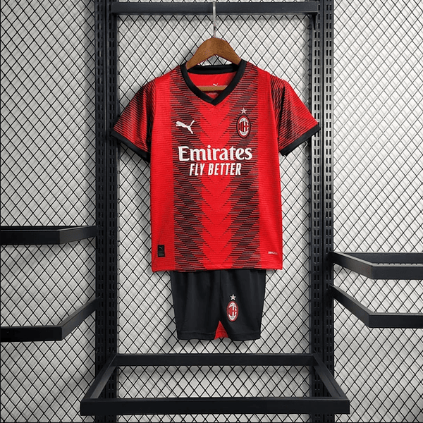 Kit infantil del AC Milan 2023/24