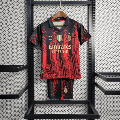 Kit infantil del AC Milan 2023/24