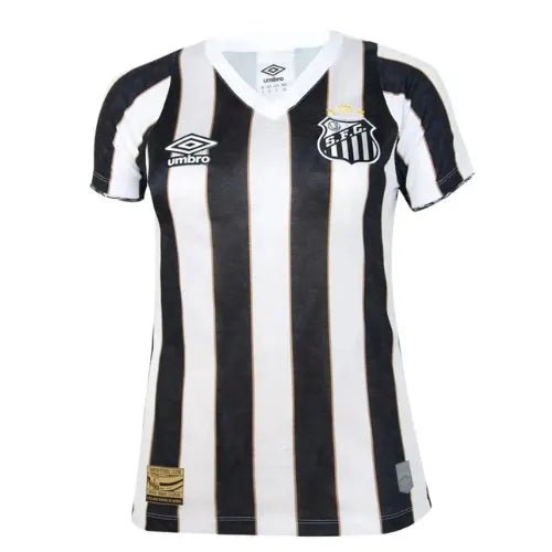 Camiseta de visitante del Santos para mujer 24/25 - Blanco y negro