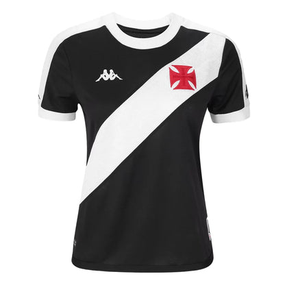 Camiseta local del Vasco 24/25 para mujer - Blanco y negro